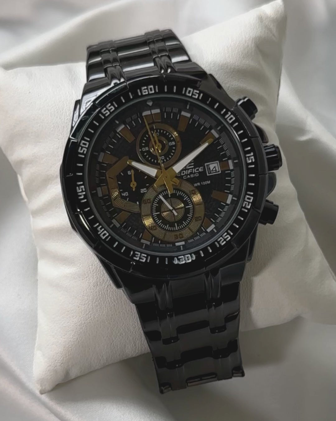 Edifice Full Black Metal Watch