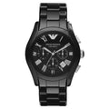 Armani Ceramica Black Silver Metal Watch