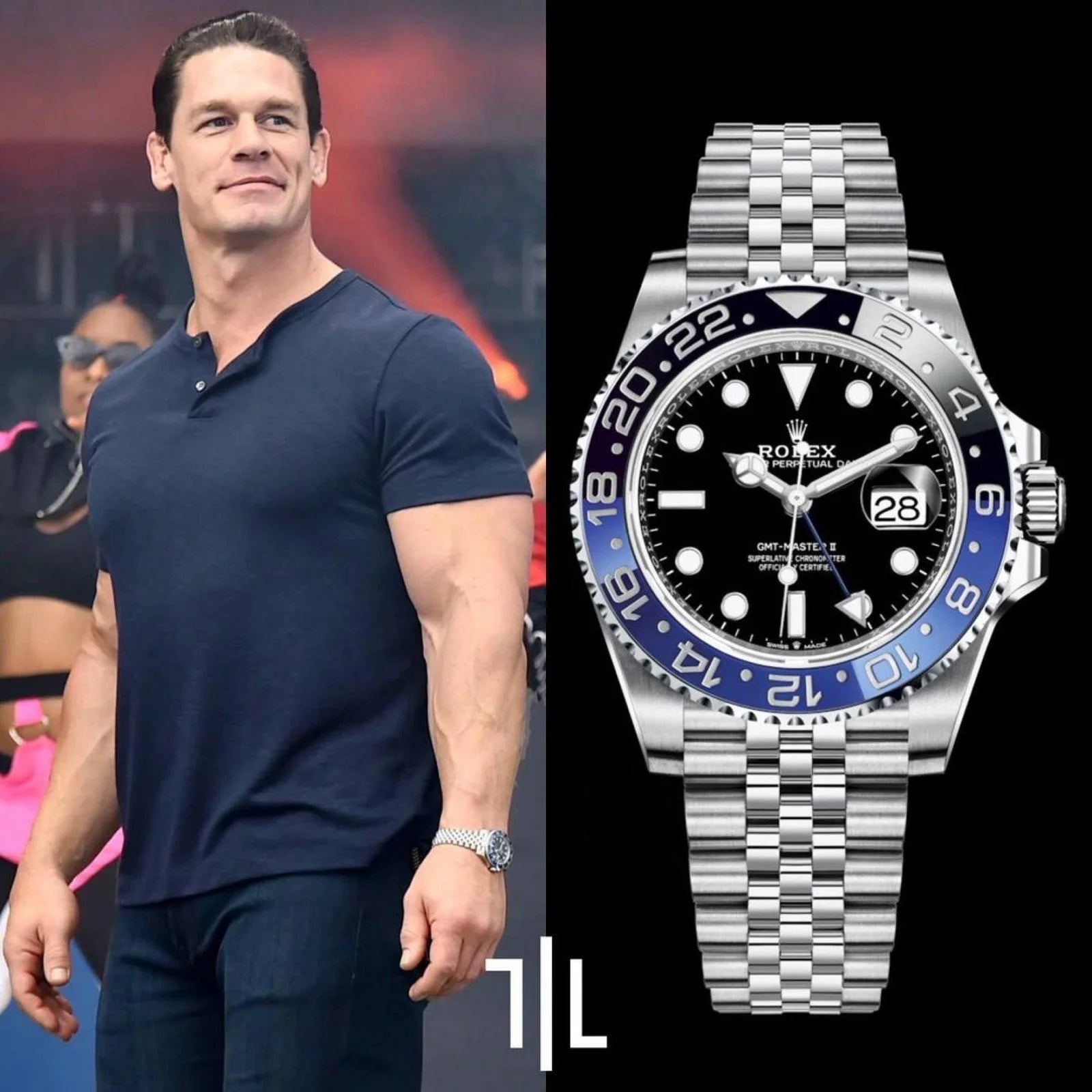 ROLEX GMT MASTER 2 BATMAN JOHN CENA