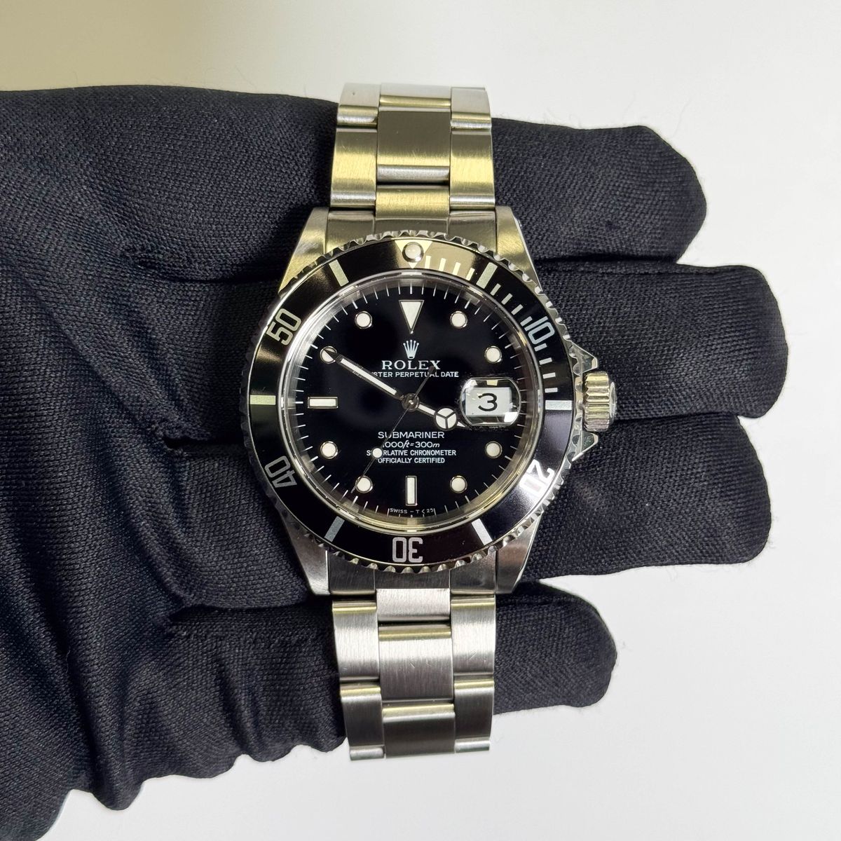 Rolex Submariner Silver Black Metal Watch