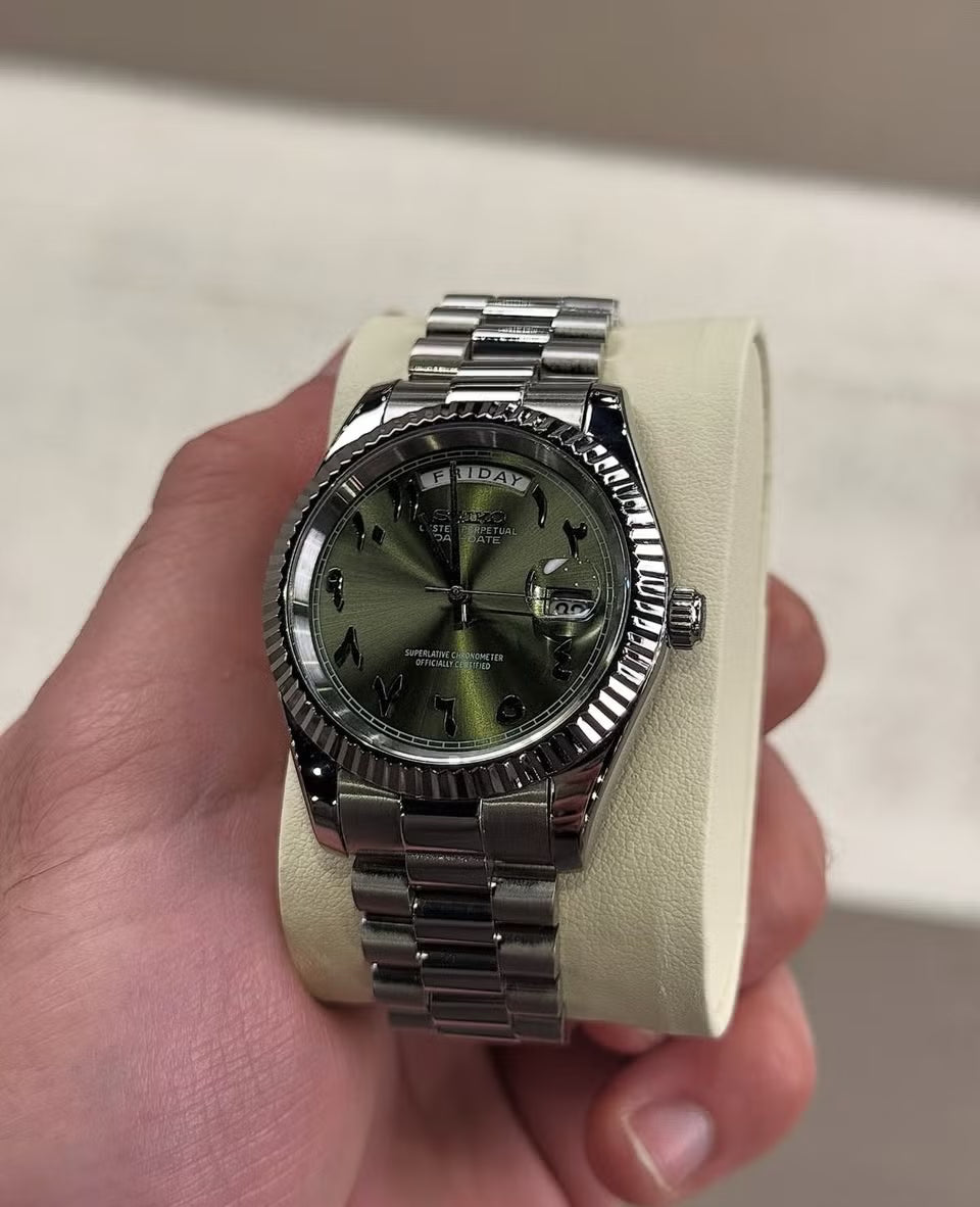 Seiko Oyster Perpetual Day Date Olive Arabic DIal