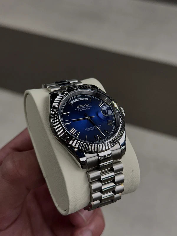 Seiko Oyster Perpetual Day Date Midnight Aura Roman Dial
