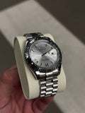 Seiko Oyster Perpetual Day Date Platinum Roman numeral dial