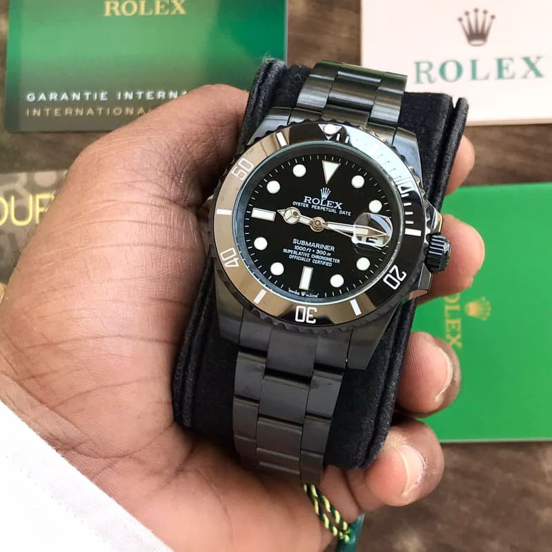 Rolex Submariner Black Metal Watch