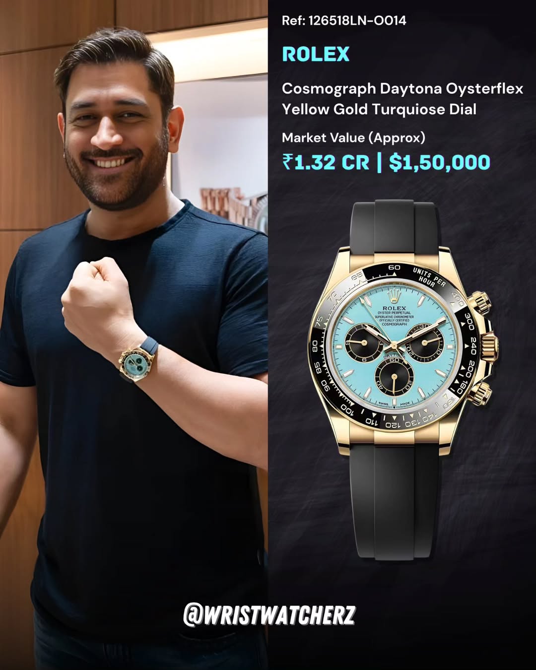 ROLEX DAYTONA CHOSMOGRAPH TIFFANY DAIL MS DHONI