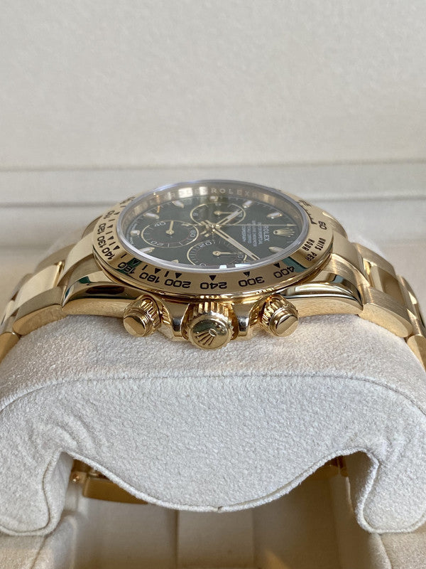 Rolex Daytona Gold Green MS Dhoni Metal Watch