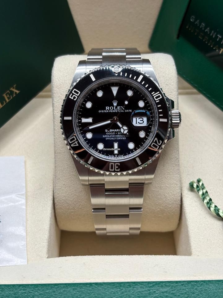 Rolex Submariner Silver Black Metal Watch