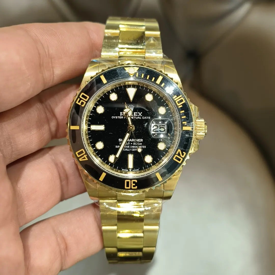 Rolex Submariner Full Gold Metal Watch