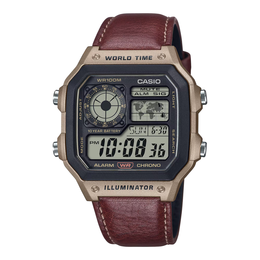 Casio AE-1200 Illuminator Light Brown - J1234