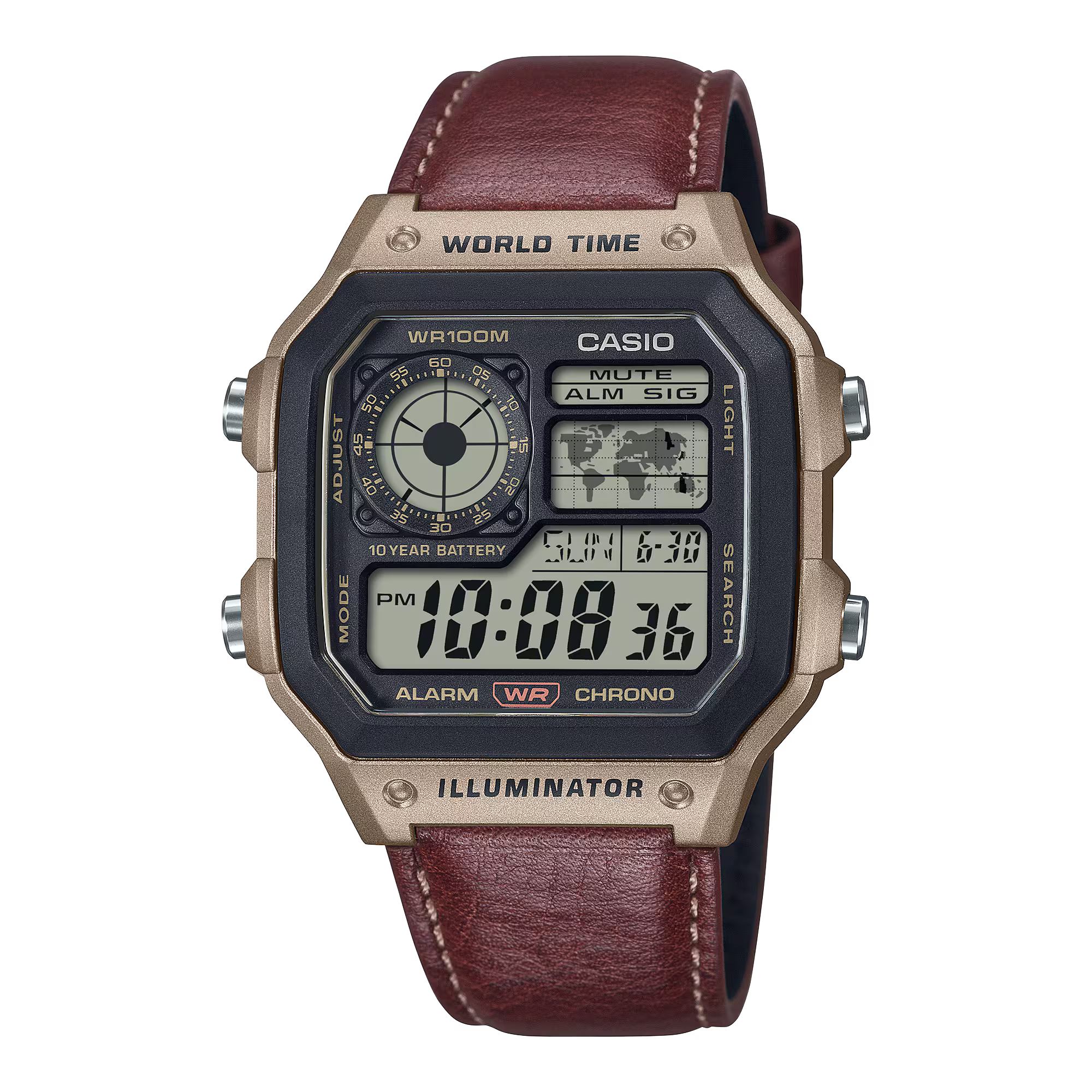 Casio AE-1200 Illuminator Light Brown - J1234