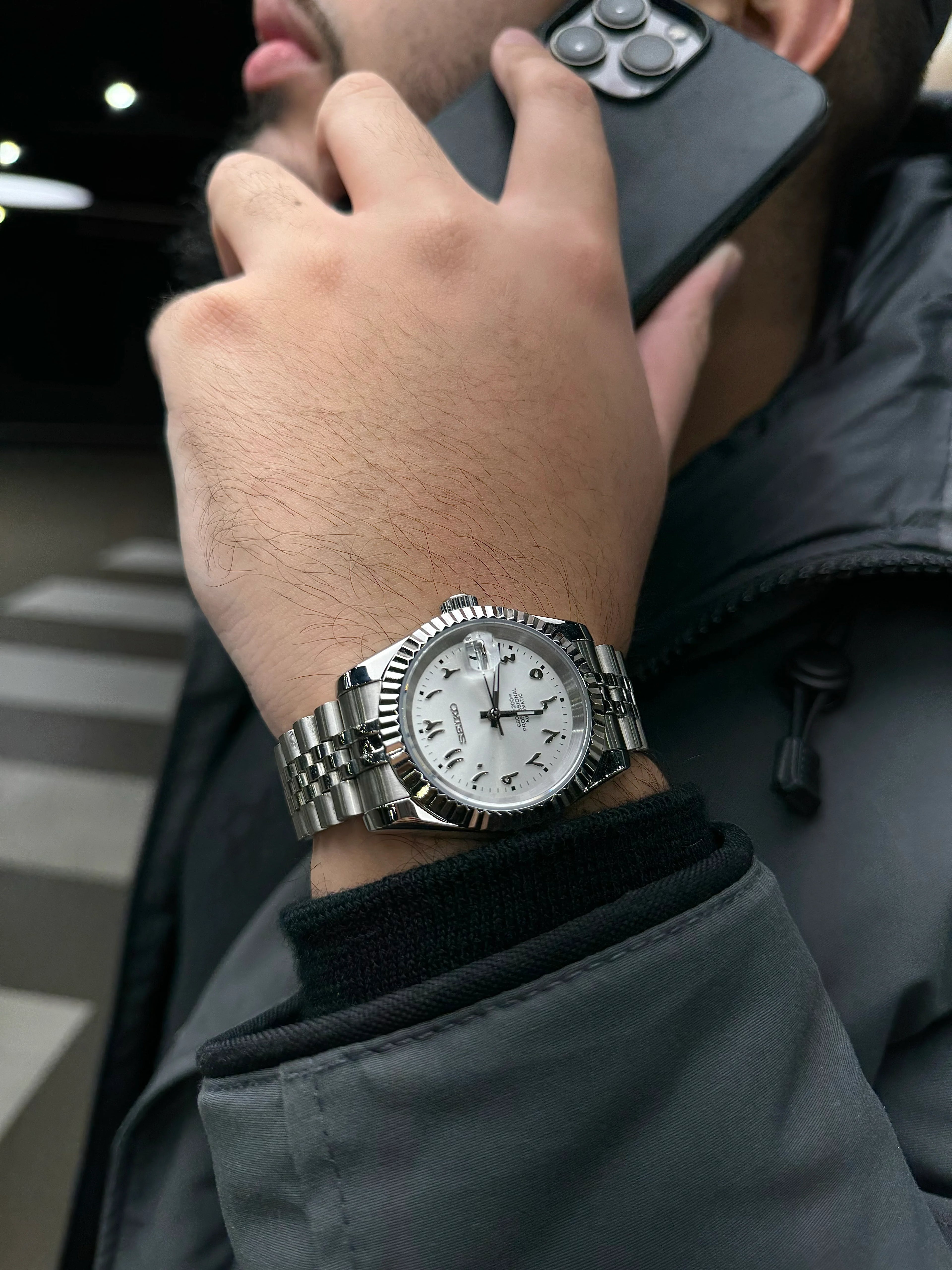 Seiko Oyster Perpetual White Arabic Dial