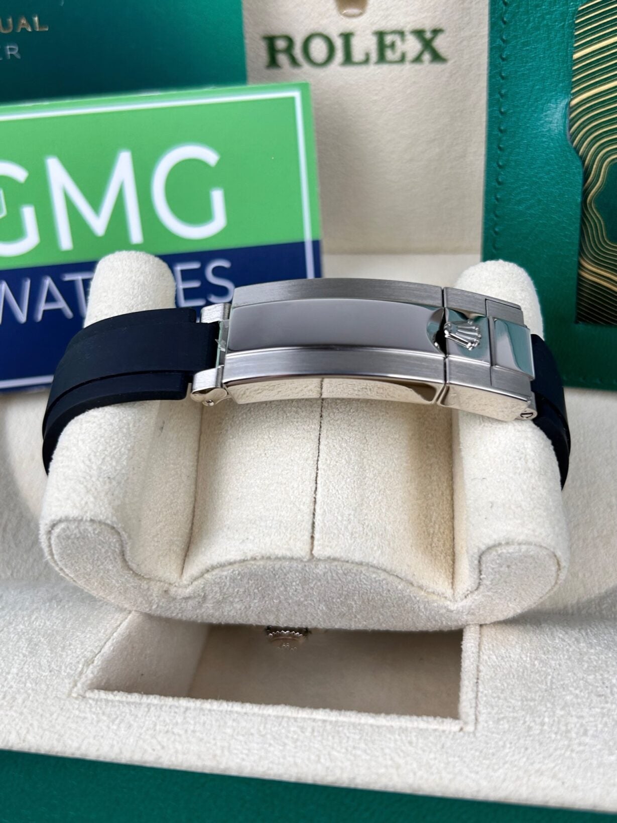 Rolex Yacht master Silicon band Silver black watch