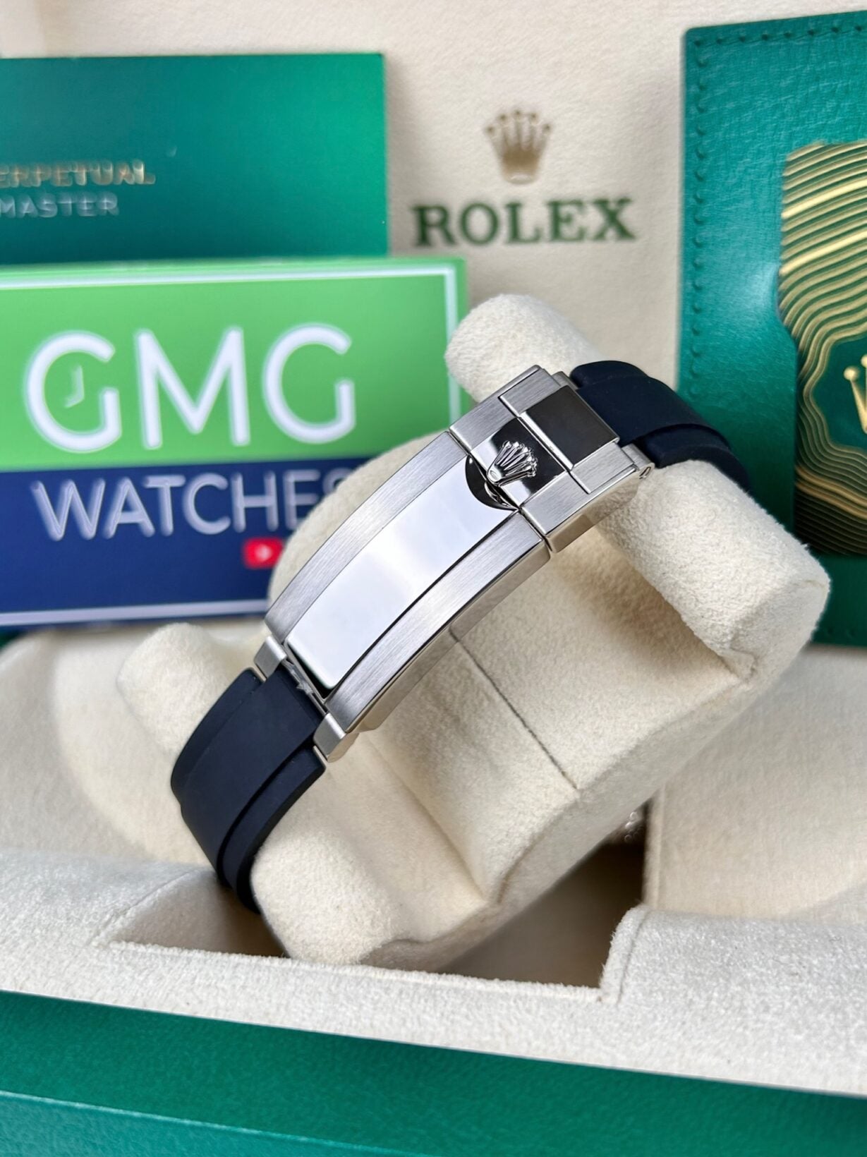 Rolex Yacht master Silicon band Silver black watch
