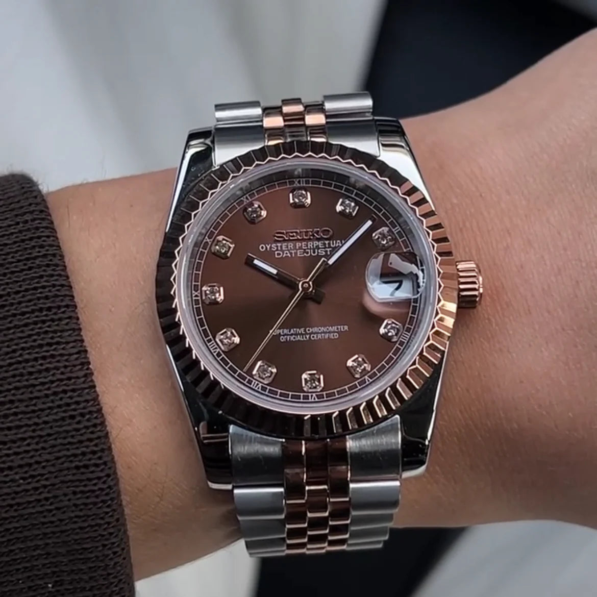 Seiko Datejust Rose Gold Diamond Dial