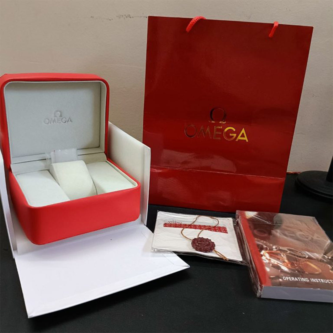 Omega Speedmaster Slim Silver Blue Metal Watch