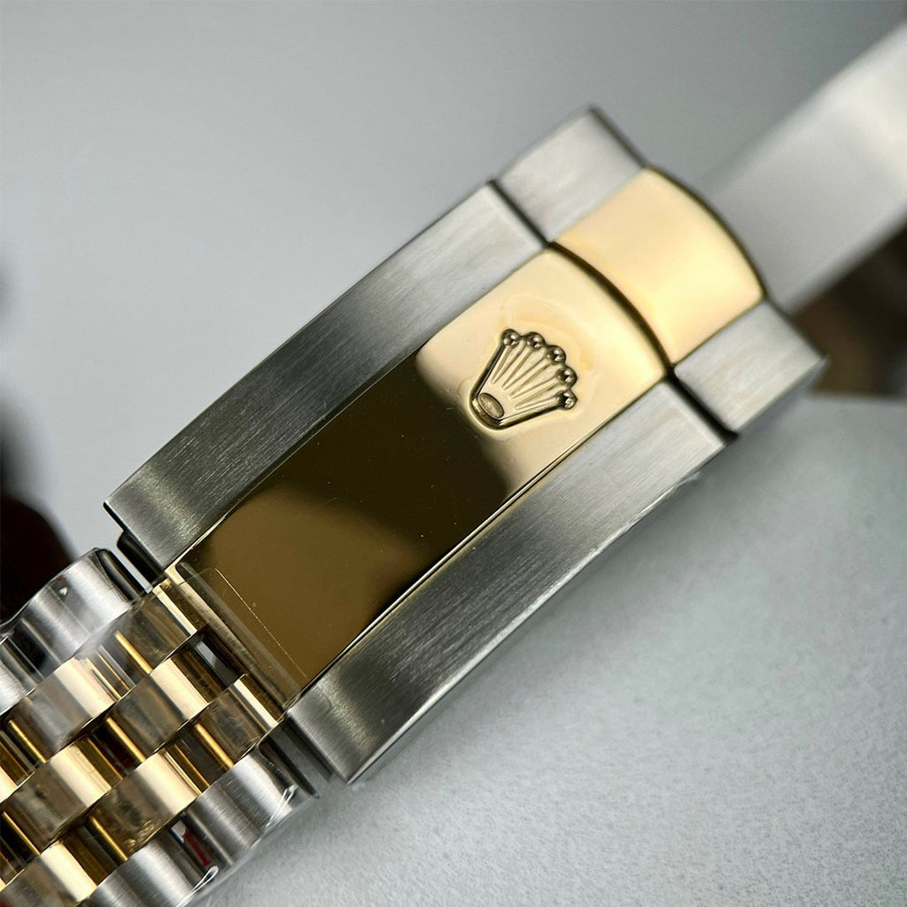 Rolex Datejust Gold Silver Gold Dial Metal Watch