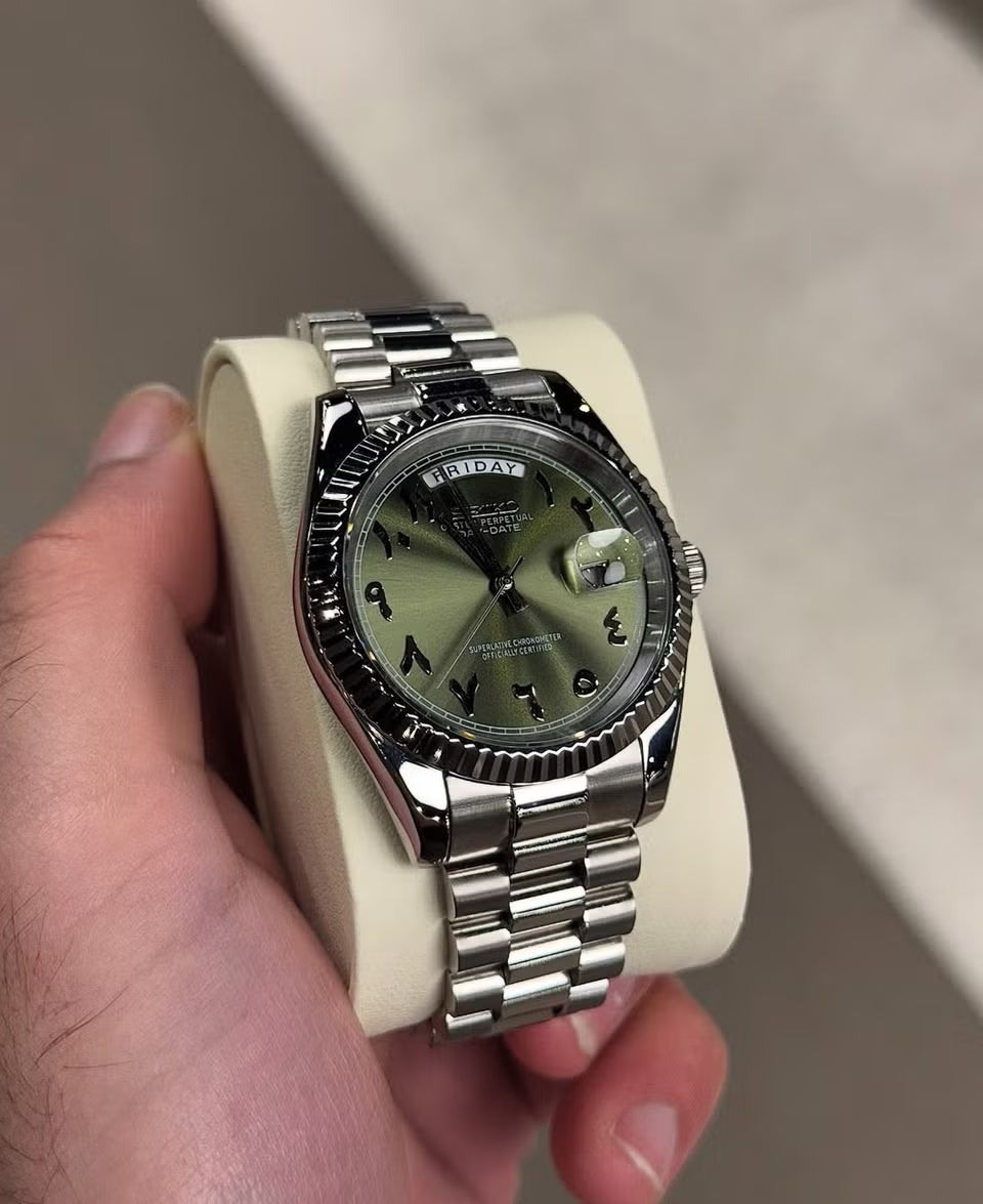 Seiko Oyster Perpetual Day Date Olive Arabic DIal