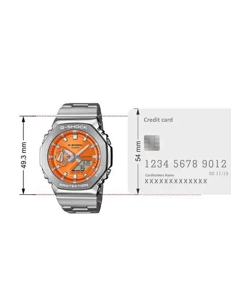 G shock GM-2110D (silver/orange)