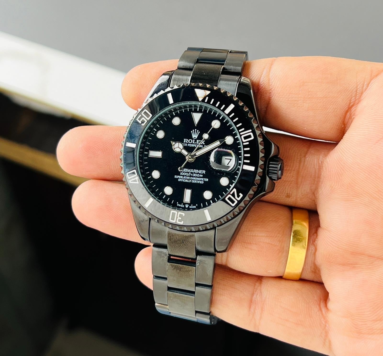 Rolex Submariner Black Metal Watch