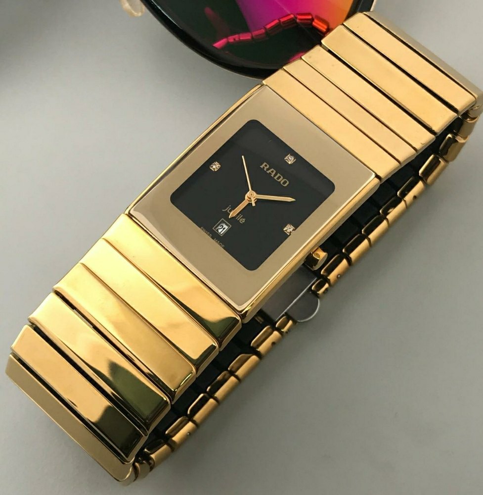Rado Jubile Ceramic Watch Black And Gold