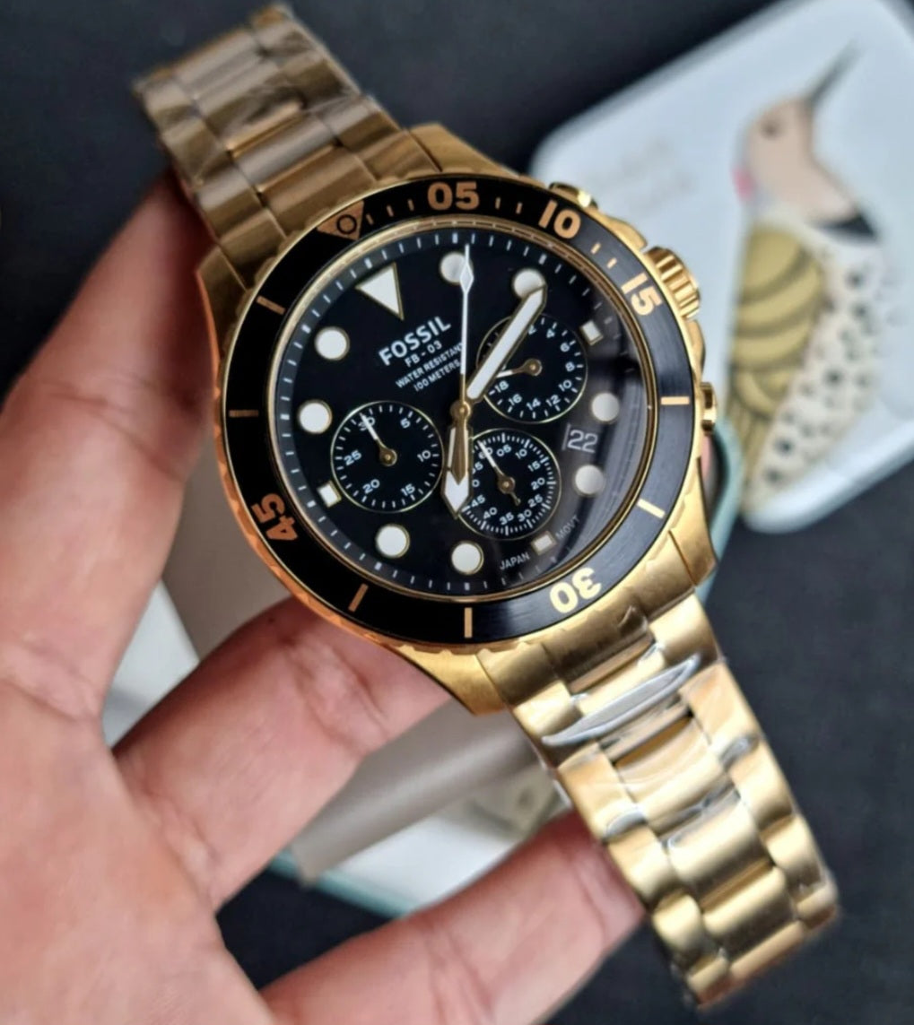 Fossil Fb 03 Gold Metal Watch