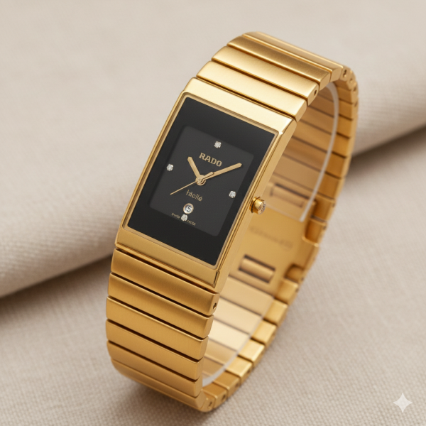 Rado Jubile Ceramic Watch Black And Gold