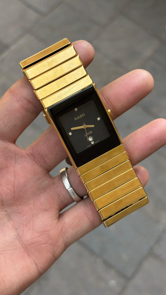 Rado Jubile Ceramic Watch Black And Gold