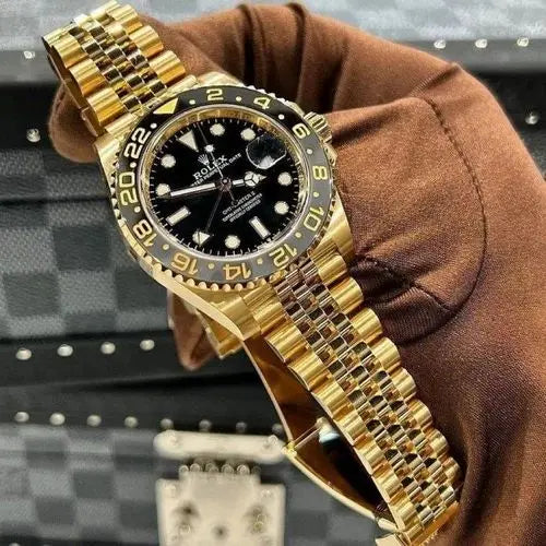 Rolex Gmt Master Gold Black Metal Watch