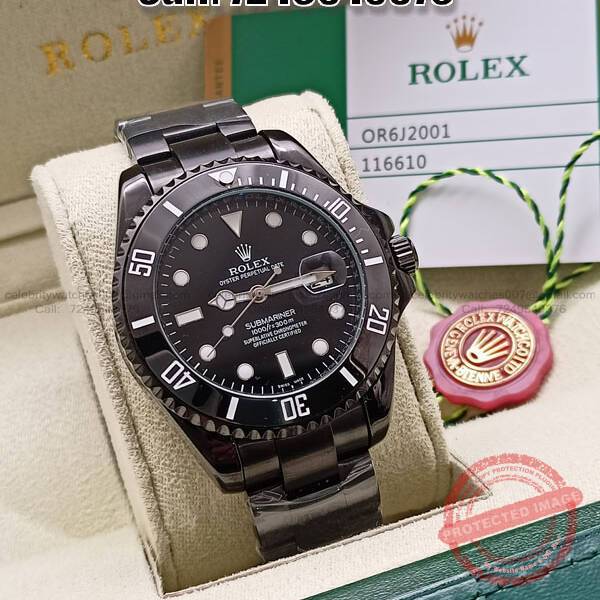 Rolex Submariner Black Metal Watch