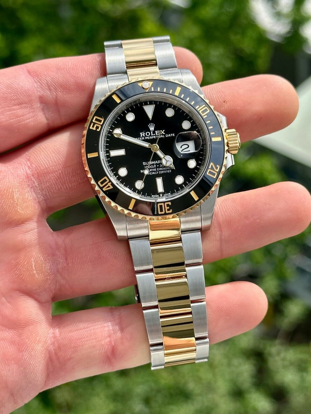 Rolex Submariner Silver Gold Black Metal Watch