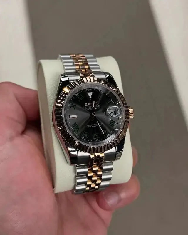 Seiko Datejust Rose Gold Black Dial