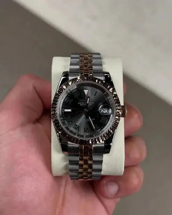 Seiko Datejust Rose Gold Black Dial