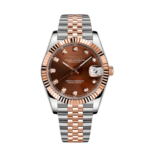 Seiko Datejust Rose Gold Diamond Dial